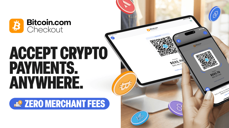 Bitcoin.com lance Checkout : paiement crypto sans frais et conversion automatique en stablecoins