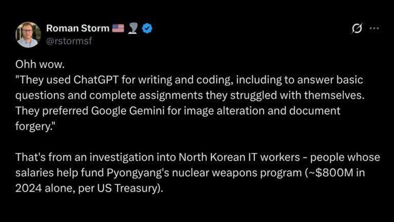 Roman Storm dénonce Google et OpenAI dans l’affaire Tornado Cash